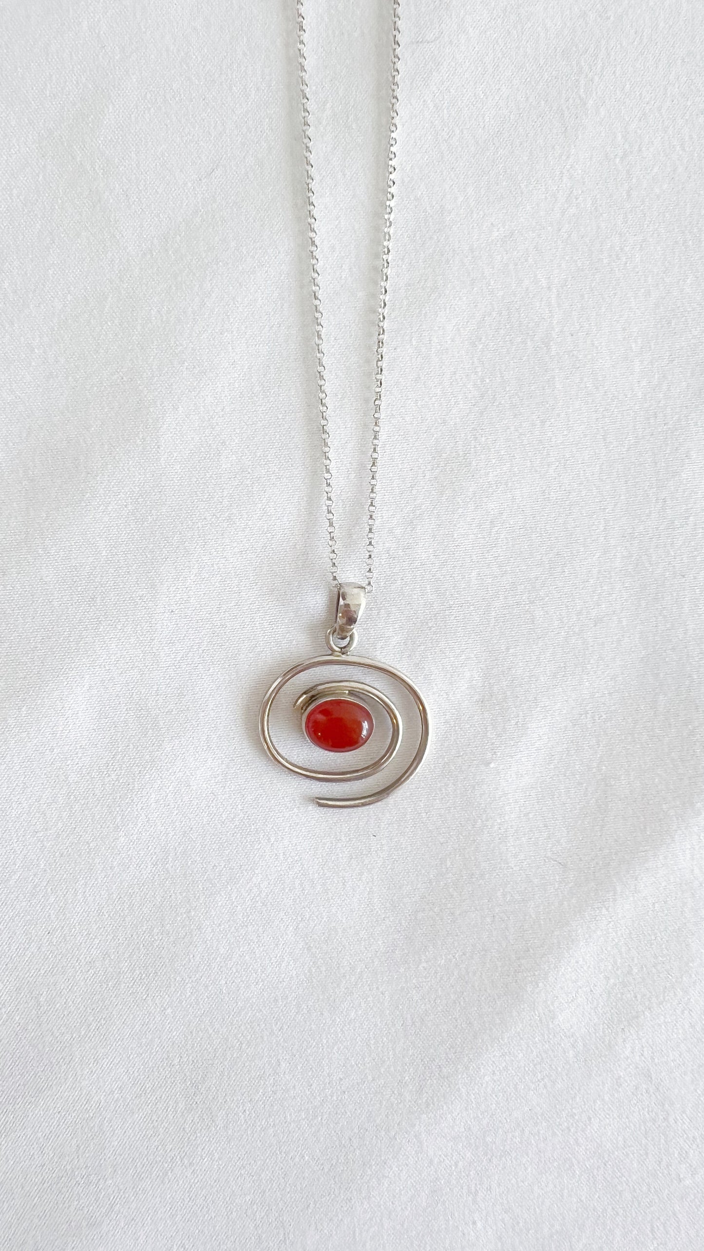 Jasper Spiral Necklace